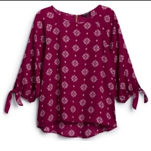 Papermoon Larie Tie Sleeve Blouse, Small, NWT